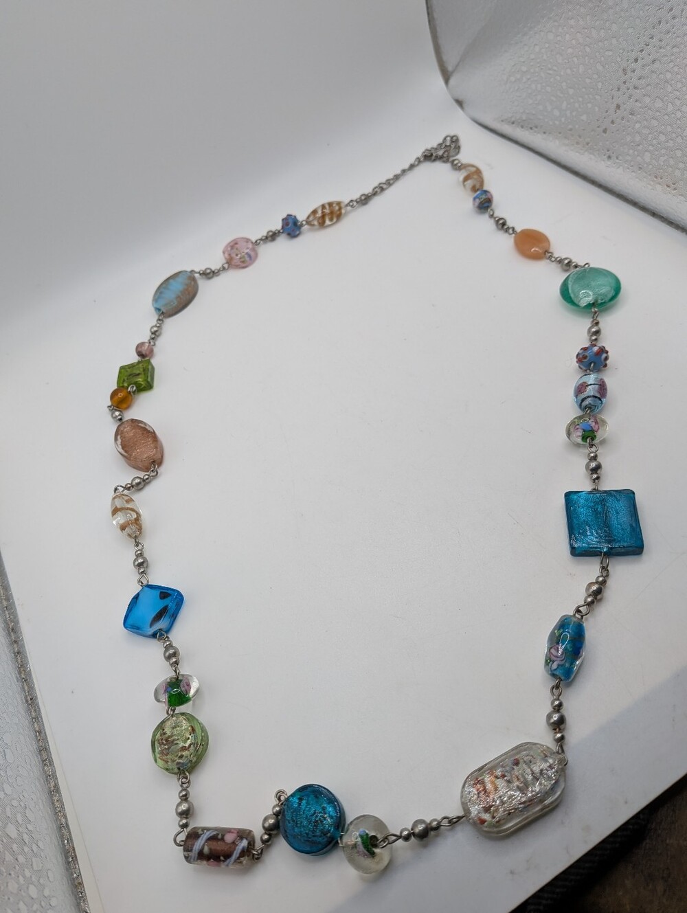 Premier Design Glass Bead Multi-Color Long Necklace